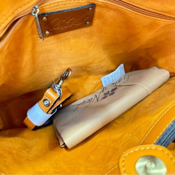 Patricia Nash Adeline Burnished Cut out Tooled Leather Tote in Sun Yellow - Picture 7 of 10